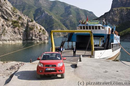 Ferry on the Komani lake