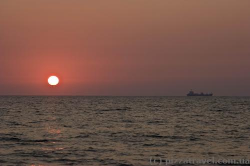 View from the hotel window in Durres