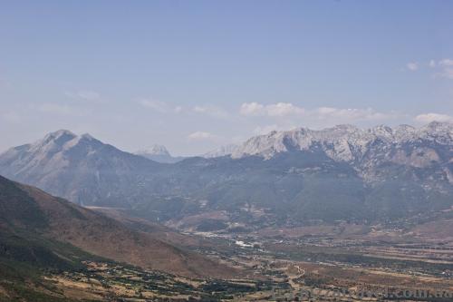 Bajram Curri against the Albanian Alps