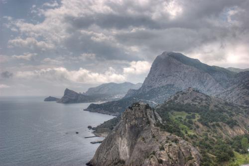 View of mount Sokol (Falcon) and Cape Kapchik from the Genoese Fortress