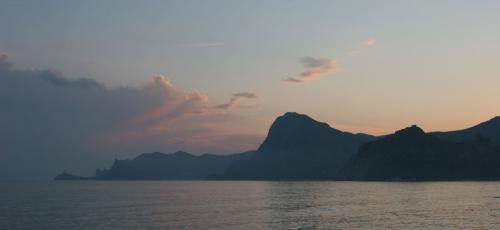 View of mount Sokol (Falcon) and Cape Kapchik from Sudak