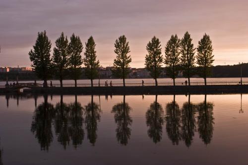 Ternopil Pond at sunset