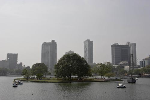 Island in the middle of the Beira lake