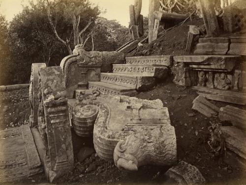 Ruins of Polonnaruwa in colonial times