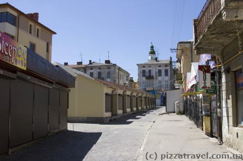 Small trade shops in the historic center of the city