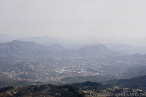 Cetinje view from mount Lovcen