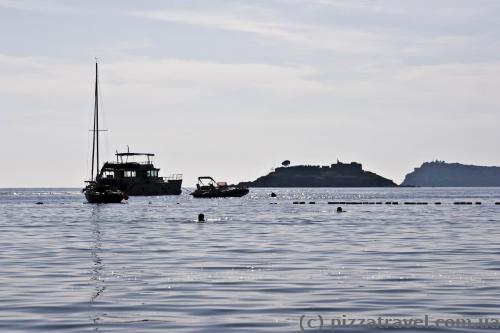 View of the Mamula Island from the Zanjich beach