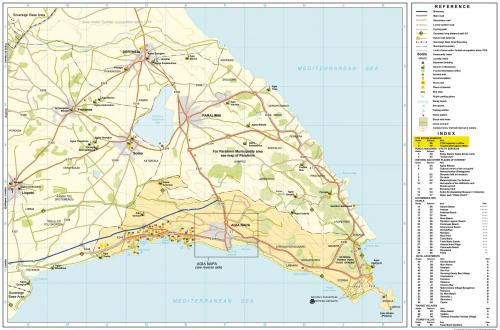 Cape Greco. Map