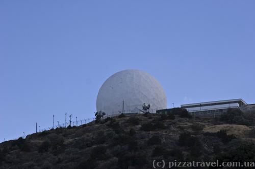 Antenna at the top of mount Olympus