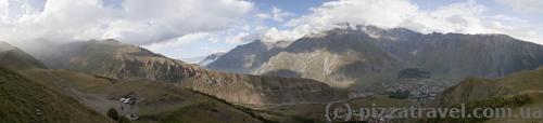 View from the Trinity Church in Gergeti