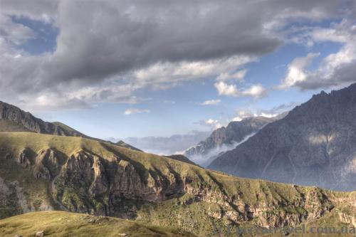 View from the Trinity Church in Gergeti