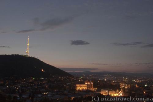 View of Tbilisi from the top station of the cableway