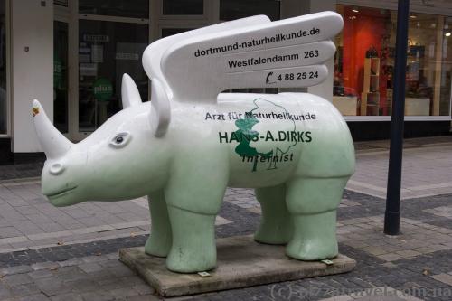 Flying rhino, a symbol of Dortmund