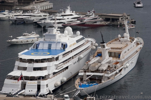 The biggest yacht in the harbor at the time of our visit