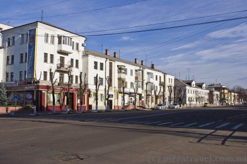 Central Hrushevsky Street in Korosten