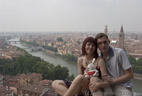 View of Verona from an observation deck near the St. Peter's Castle