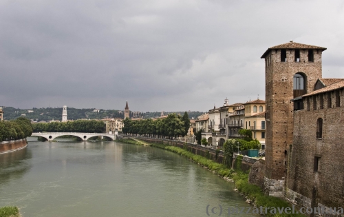 Adige river in Verona