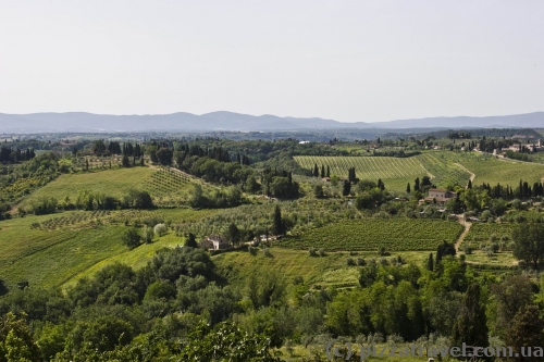 San Gimignano, view of Tuscany