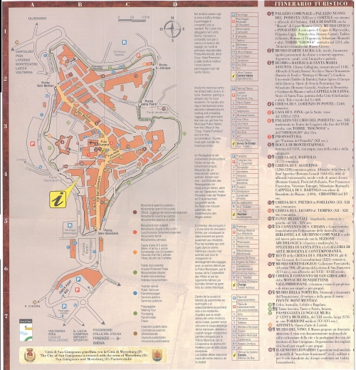 Map of San Gimignano