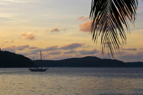 Sunset at the PIR hotel beach on the Perhentian Islands