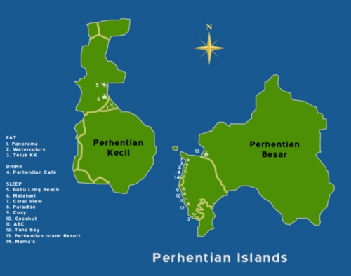 Hiking trails on the Perhentian Islands 