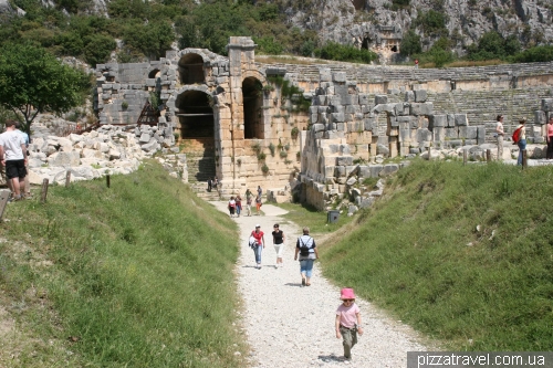 Entrance to the amphitheater of the ancient city of Myra