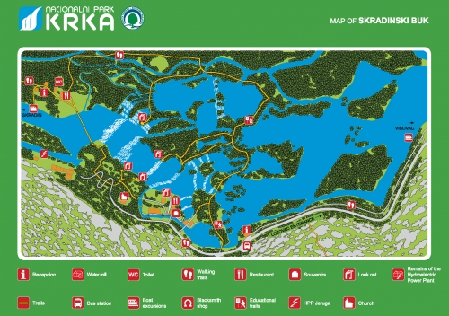 Карта національного парку Крка