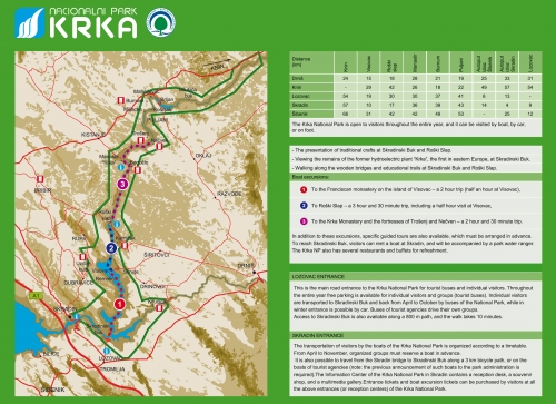 Карта національного парку Крка