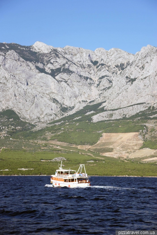 View of the Biokovo mountains