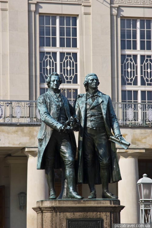 Monument to Goethe and Schiller in Weimar