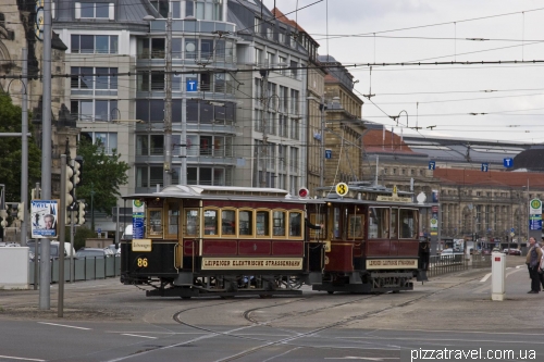 Very old tram in Leipzig