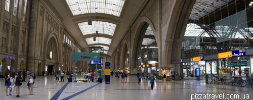 Railway station in Leipzig