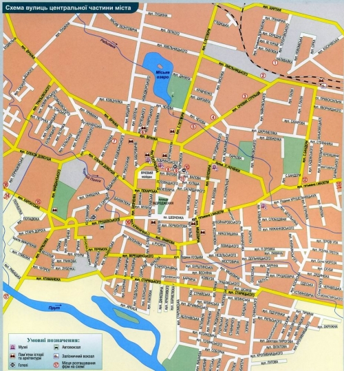 Map of Kolomyia