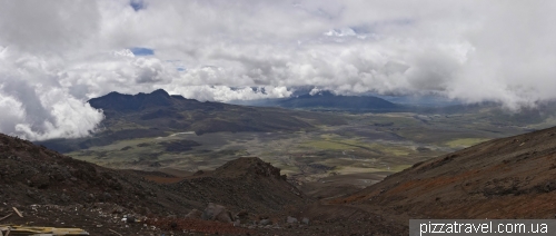 View of the valley of volcanoes