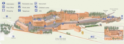 Map of Montserrat monastery