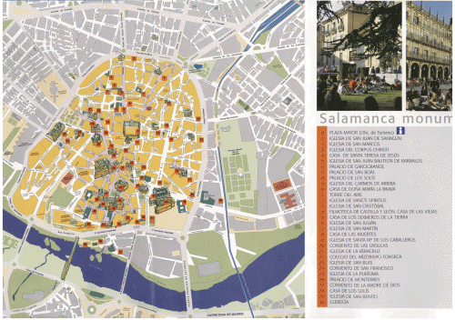 Tourist map of Salamanca