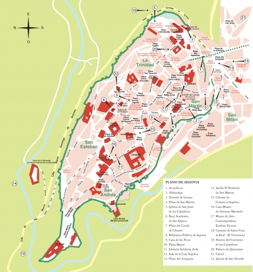 Map of Segovia