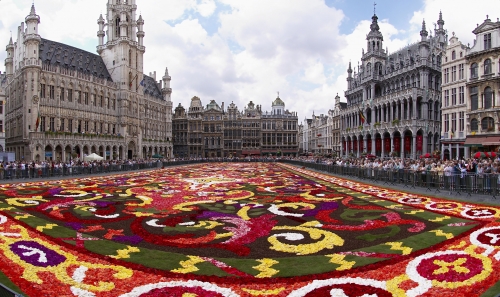 Floral carpet on the Grand Place in Brussels