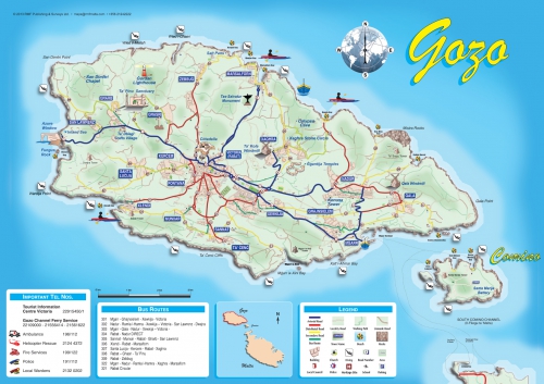 Gozo island map