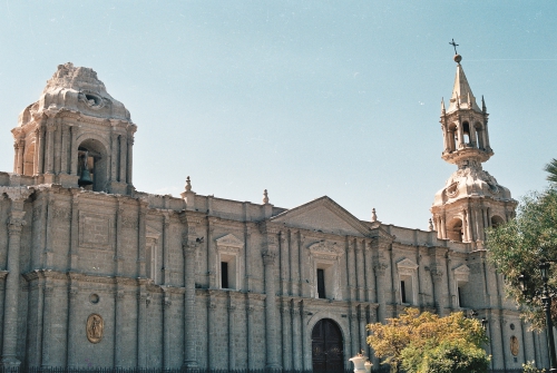 Arequipa Cathedral, destroyed by an earthquake in 2001,