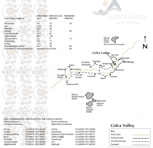 Map of Colca Canyon