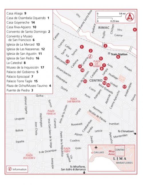 Map of Lima downtown