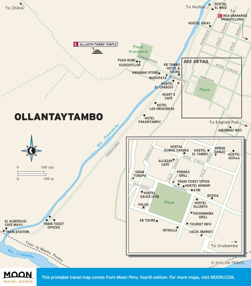 Ollantaytambo map