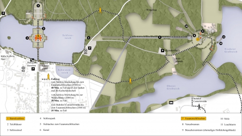 Moritzburg castle, map