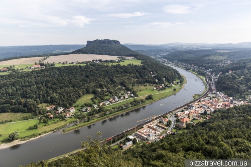 View of the Elbe from the Koenigstein fortress