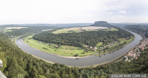 View of the Elbe from the Koenigstein fortress