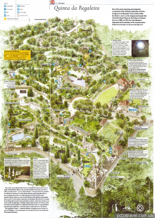 Map of Quinta da Regaleira park