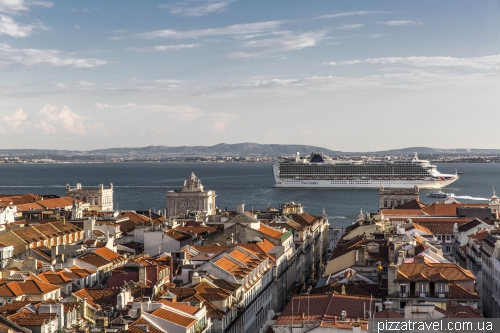 Lisbon, view from the observation deck of Elevador de Santa Justa