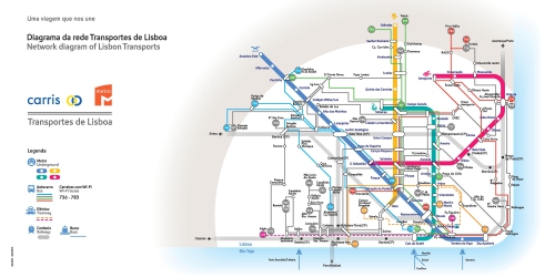 Map of Lisbon transport