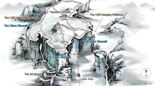 Tianmen Mountain Map